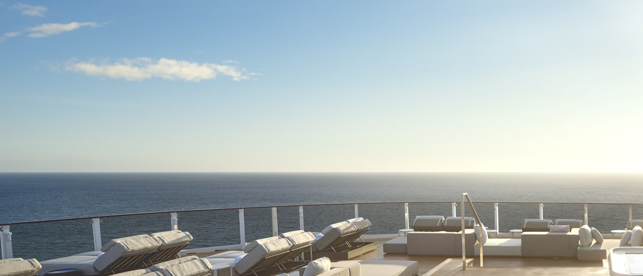 The Haven Hot Tub deck