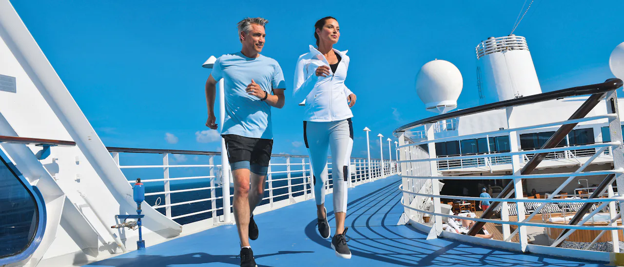 Jogging around with sea views