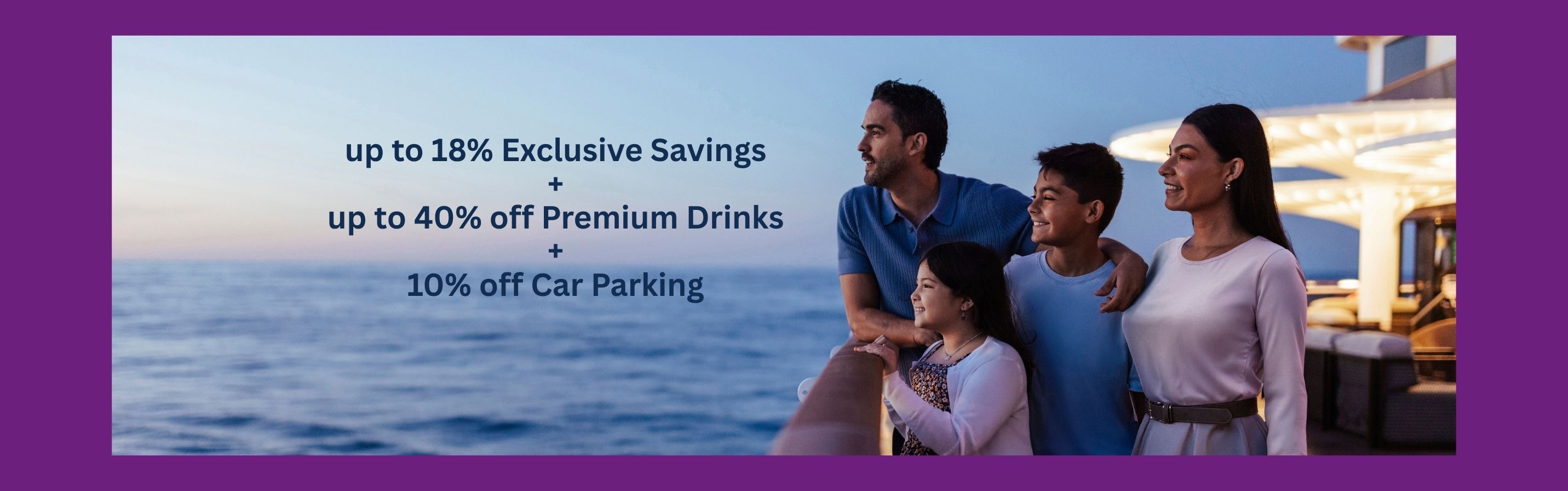 Your next MSC adventure sails straight from Southampton, no flights required. Save up to 18% on selected Meraviglia and Preziosa sailings, plus up to 40% off a Premium Drinks Package and 10% off cruise parking with code EASY10. Prices start from £368pp. Book by 30th September to lock in this month's exclusive offer.